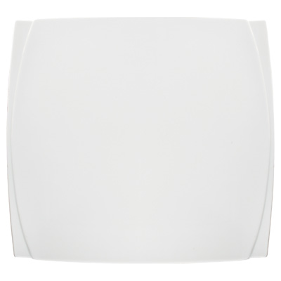 Winco WDP009-102 Porcelain Bright White Square Plate (12 Each Per Case)