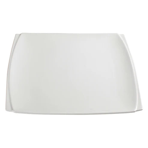 Winco WDP009-102 Porcelain Bright White Square Plate (12 Each Per Case)