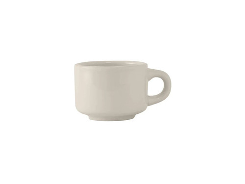 Tuxton TRE-023 3-1/4" 7 Oz. Ceramic American White/Eggshell Cup (3 Dozen Per Case)