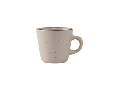 Tuxton TBS-001 3-1/4" 7 Oz. Ceramic American White/Eggshell With Brown Speckle Cup (3 Dozen Per Case)