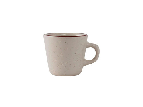 Tuxton TBS-001 3-1/4" 7 Oz. Ceramic American White/Eggshell With Brown Speckle Cup (3 Dozen Per Case)