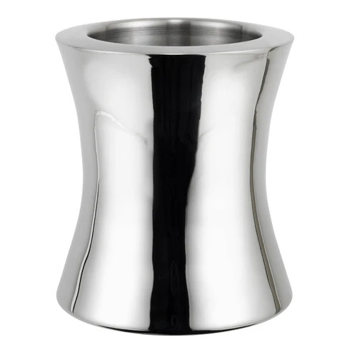 Winco WC-60 6" Dia. x 7" H 60 Oz. Hourglass Stainless Steel Wine Cooler