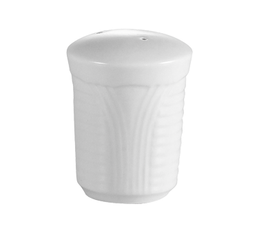 CAC China CRO-PS 2.5" Dia. Super White Porcelain Round Corona Pepper Shaker (4 Dozen Per Case)