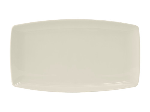 Tuxton BEH-140Q Ceramic American White/Eggshell Rectangular Plate (1 Dozen)