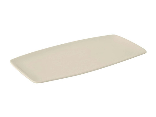 Tuxton BEH-140Q Ceramic American White/Eggshell Rectangular Plate (1 Dozen)