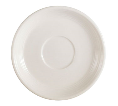 CAC China TGO-2 6" Dia. Bone White Porcelain Round Tango Saucer (3 Dozen Per Case)