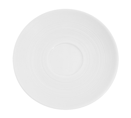CAC China TST-2 6" Dia. Super White Porcelain Round Transitions Saucer (3 Dozen Per Case)