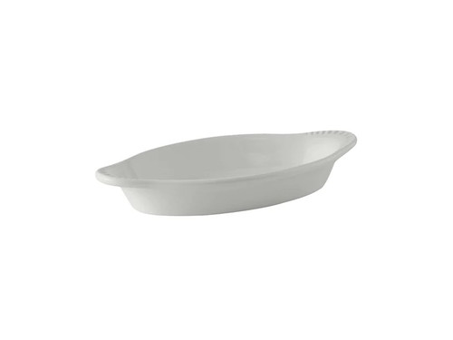 Tuxton BWN-080 8 Oz. Ceramic White Oval Welsh Rarebit (1 Dozen)