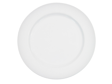 CAC China HMY-22 8.25" Dia. Super White Porcelain Round Harmony Plate (3 Dozen Per Case)