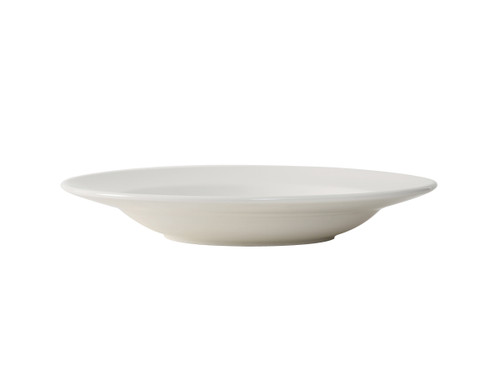 Tuxton TRE-9125 12-1/2" 22 Oz. Ceramic American White/Eggshell Round Pasta Bowl (1 Dozen)