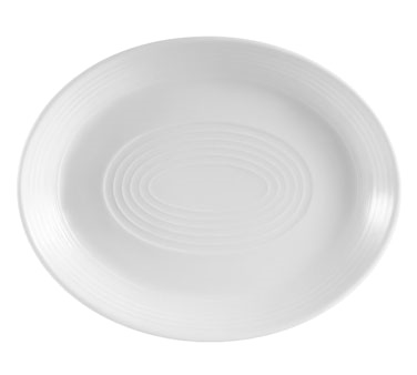 CAC China TGO-13 Bone White Porcelain Oval Tango Platter (1 Dozen)