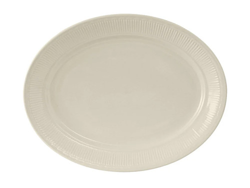 Tuxton HEH-131 Ceramic American White/Eggshell Oval Platter (1 Dozen)