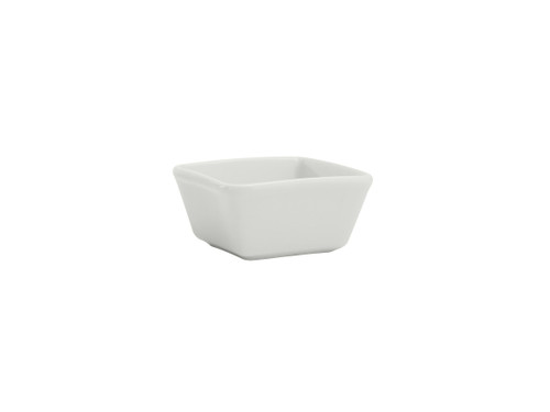 Tuxton GSP-750 3 Oz. Porcelain Porcelain White Square Ramekin (2 Dozen Per Case)