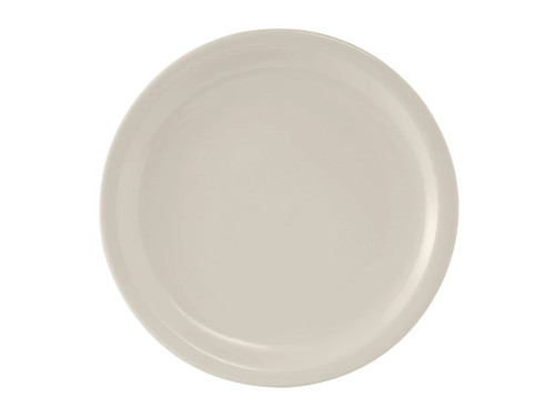 Tuxton TNR-009 9-1/2" Ceramic American White/Eggshell Round Plate (2 Dozen Per Case)