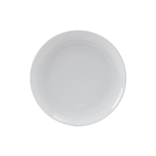 Tuxton FPA-0904 9" Porcelain Round Healthcare Plate 9" Dia. (1 Dozen)