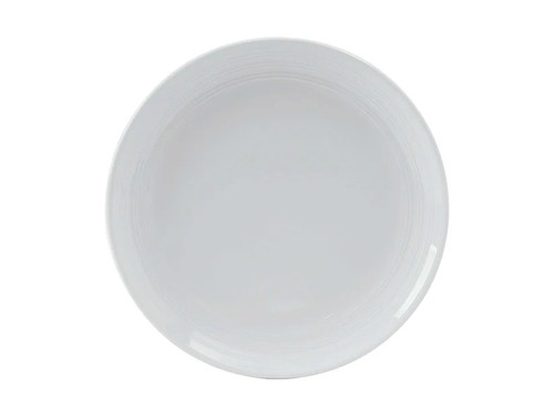 Tuxton FPA-0904 9" Porcelain Round Healthcare Plate 9" Dia. (1 Dozen)