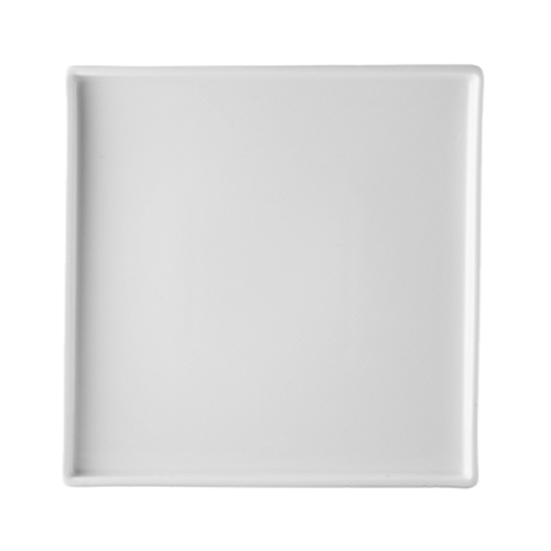 CAC China PLC-6 Bone White Porcelain Palace Square Plate (3 Dozen Per Case)