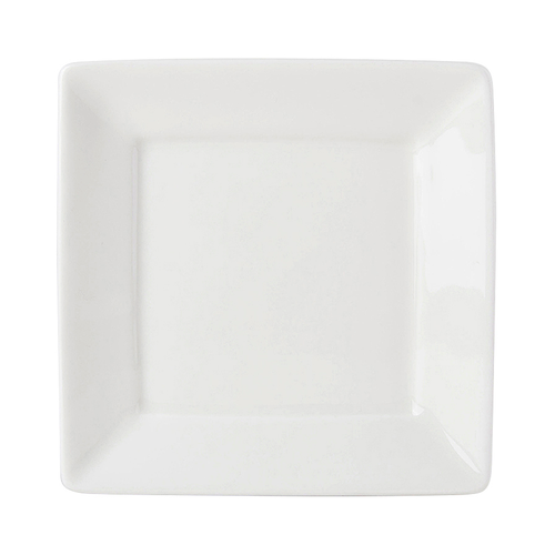 Tuxton ABU-002 Ceramic Pearl White Square Plate (2 Dozen Per Case)