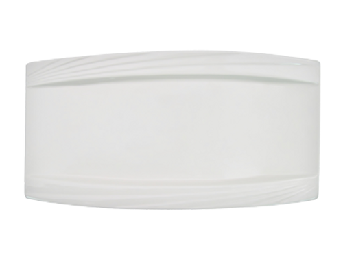 CAC China GAD-RT13 Bone White Porcelain Rectangular Garden State Platter (1 Dozen)