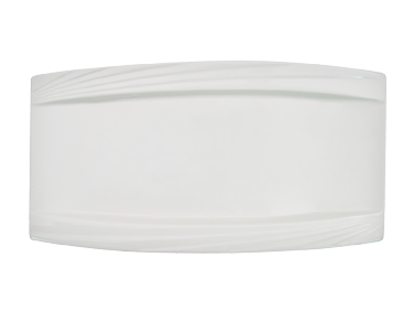 CAC China GAD-RT13 Bone White Porcelain Rectangular Garden State Platter (1 Dozen)