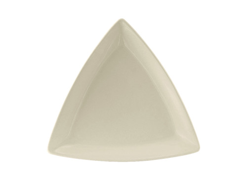 Tuxton BEZ-0908 Ceramic American White/Eggshell Triangular Plate (1 Dozen)