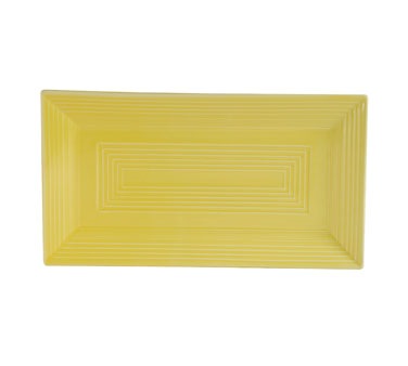 CAC China TG-RT13-SFL Sunflower Porcelain Rectangular Tango Platter (1 Dozen)
