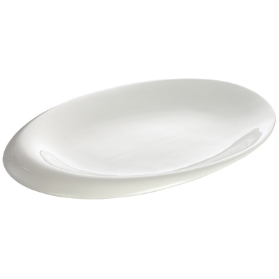 Winco WDP004-213 Porcelain Creamy White Oval Bowl (6 Each Per Case)