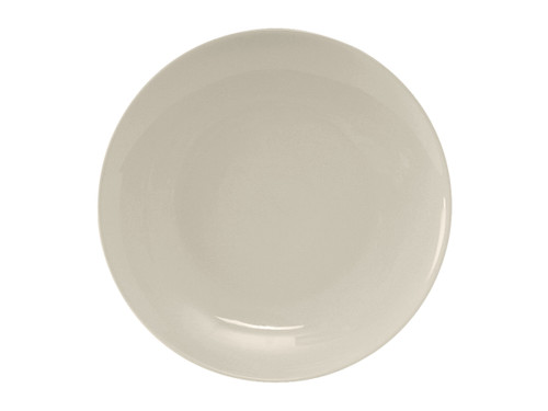 Tuxton VEA-095 9-5/8" Ceramic American White/Eggshell Round Plate (2 Dozen Per Case)
