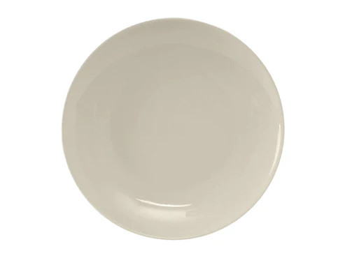 Tuxton VEA-095 9-5/8" Ceramic American White/Eggshell Round Plate (2 Dozen Per Case)