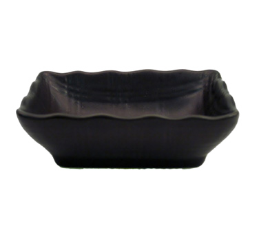 CAC China 666-32-BLK Black Ceramic Rectangular Japanese Style Sauce Dish (4 Dozen Per Case)