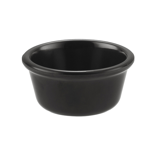 CAC China MRKF-6-BLK 6 Oz. Black Round Plastic Ramekin (8 Dozen Per Case)
