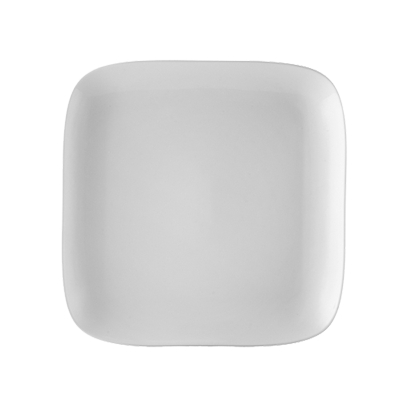 CAC China OXF-C6 Bone White Porcelain Square Oxford Plate (3 Dozen Per Case)