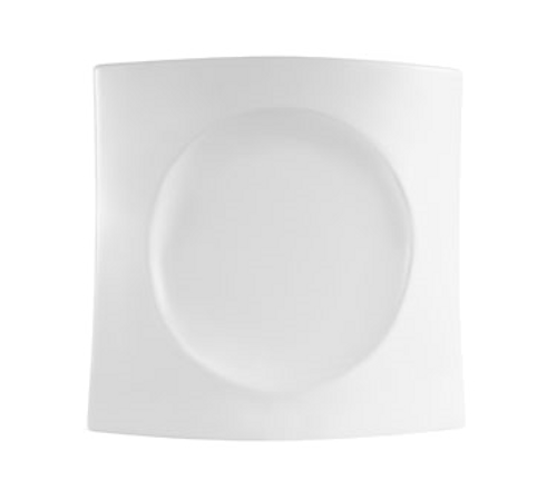 CAC China FSB-20 Super White Porcelain Rectangular Fashion Bridge Plate (8 Each Per Case)