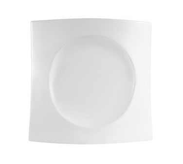 CAC China FSB-20 Super White Porcelain Rectangular Fashion Bridge Plate (8 Each Per Case)