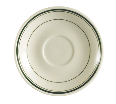 CAC China GS-36 4" Dia. American White Ceramic Round Greenbrier Saucer (3 Dozen Per Case)