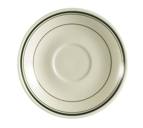 CAC China GS-36 4" Dia. American White Ceramic Round Greenbrier Saucer (3 Dozen Per Case)