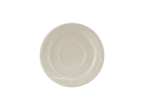 Tuxton YEE-054 5-1/2" Ceramic American White/Eggshell Round Saucer (3 Dozen Per Case)