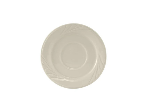 Tuxton YEE-054 5-1/2" Ceramic American White/Eggshell Round Saucer (3 Dozen Per Case)