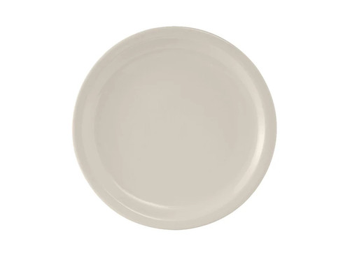 Tuxton TNR-022 8-1/8" Ceramic American White/Eggshell Round Plate (3 Dozen Per Case)