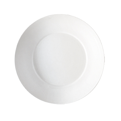 CAC China R-SP16-P 10.5" Super White Porcelain Round RCN Specialty Plate (1 Dozen)