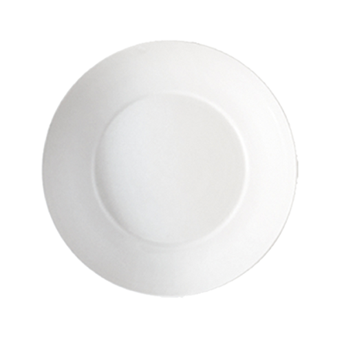 CAC China R-SP16-P 10.5" Super White Porcelain Round RCN Specialty Plate (1 Dozen)