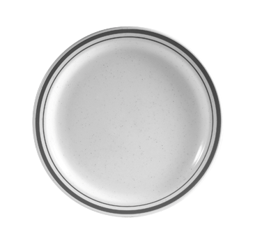 CAC China CES-6 6" Dia. American White Ceramic Round Emerald Plate (3 Dozen Per Case)