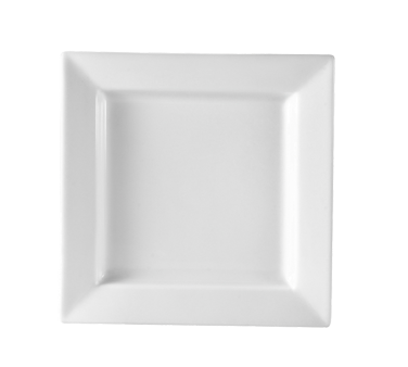 CAC China PNS-8 Super White Porcelain PrinceSquare Plate (2 Dozen Per Case)
