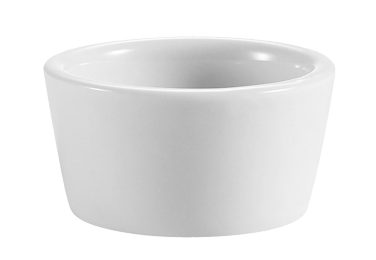 CAC China RKF-2-P 2 Oz. Super White Round Porcelain RKF Ramekin (4 Dozen Per Case)
