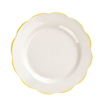 CAC China SC-16G 10.75" Dia. American White Ceramic Round Seville Plate (1 Dozen)