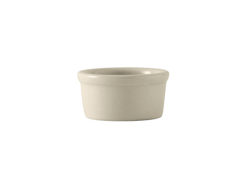Tuxton BEX-050 3-1/2" 5 Oz. Ceramic American White/Eggshell Round Ramekin (4 Dozen Per Case)