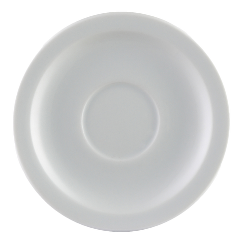 CAC China RCN-T36 4.75" Dia. Super White Porcelain Round Clinton Saucer (3 Dozen Per Case)