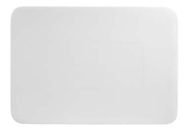 CAC China SF-RT12 Bone White Porcelain Rectangular Sunrise Platter (1 Dozen)