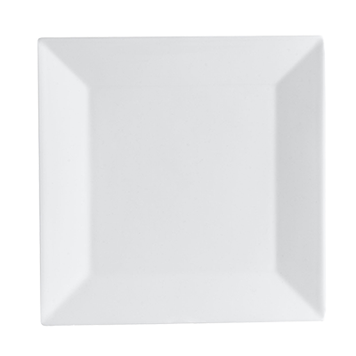 CAC China NGA-16 Bone White Porcelain Square Niagara Plate (1 Dozen)