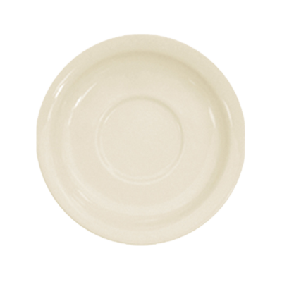 CAC China WAS-2 5.5" Dia. European White Ceramic Round Washington Saucer (3 Dozen Per Case)